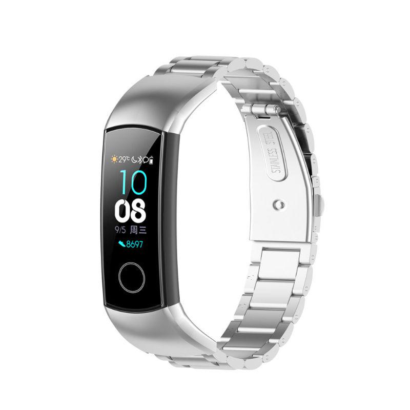 Подходит для Huawei для Honor Band 5 4 Ремешок для часов Регулируемый сменный ремешок из нержавеющей стали Браслет на запястье Ржавчина P