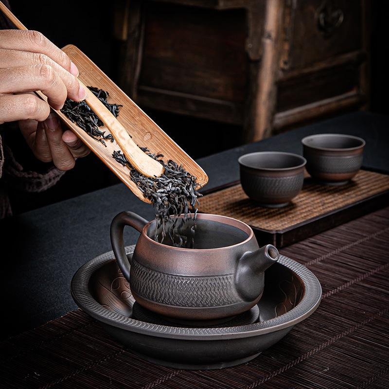 200 мл Винтажный фиолетовый глиняный чайник ручной работы Фиолетовый глиняный чайник для заваривания в печи для заваривания бытовой китайский фильтр Красота Чайный набор