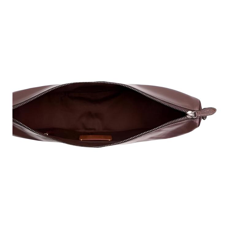 Coach Hall Soft 45 Сумка через плечо из кожи с застежкой-молнией сверху Большие женские сумки Кленово-коричневый CAH86-MPL