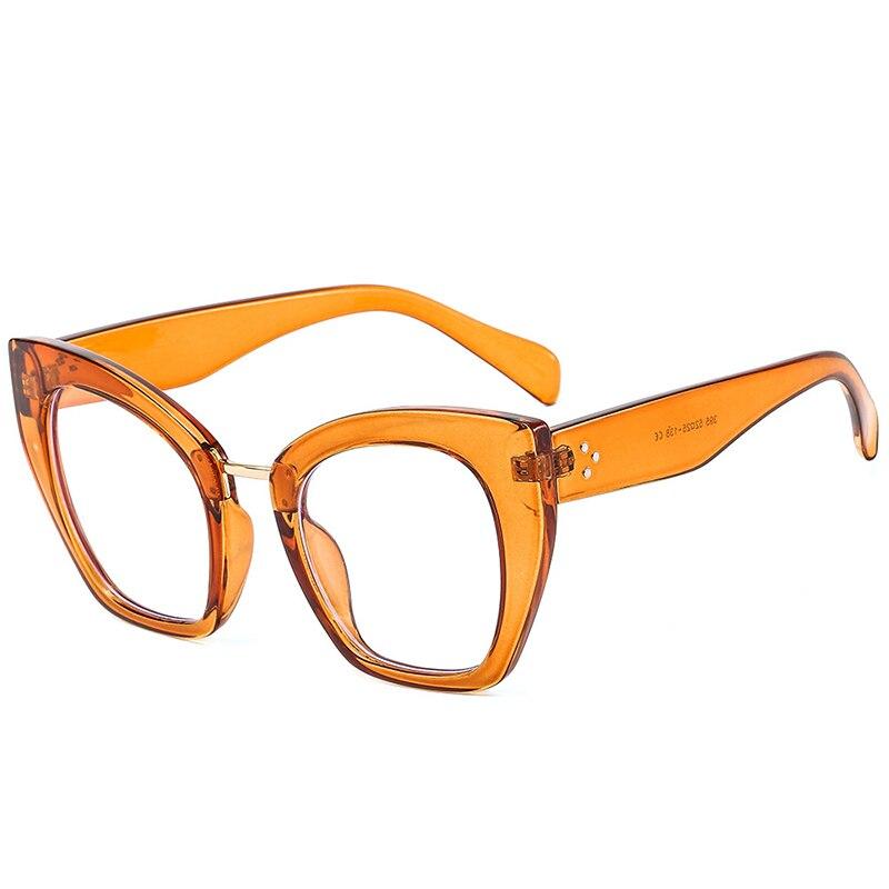 SO & EI ретро большие женские очки в оправе «кошачий глаз», модная прозрачная мужская оправа для очков с защитой от Blu-Ray, весенняя оптическая леопардовая оправа для очков
