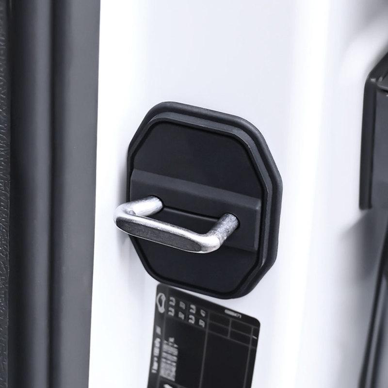 For BMW X4 G02 - Silicone Car Door Lock Buckle Protection Cover Elastic Anti-Collision Shock Absorbing Pad Cushion