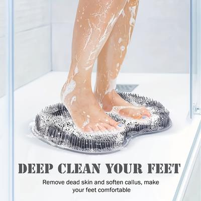 Нескользящая силиконовая накладка для ног с присосками, массажный коврик для спины, настенная щетка для ванны