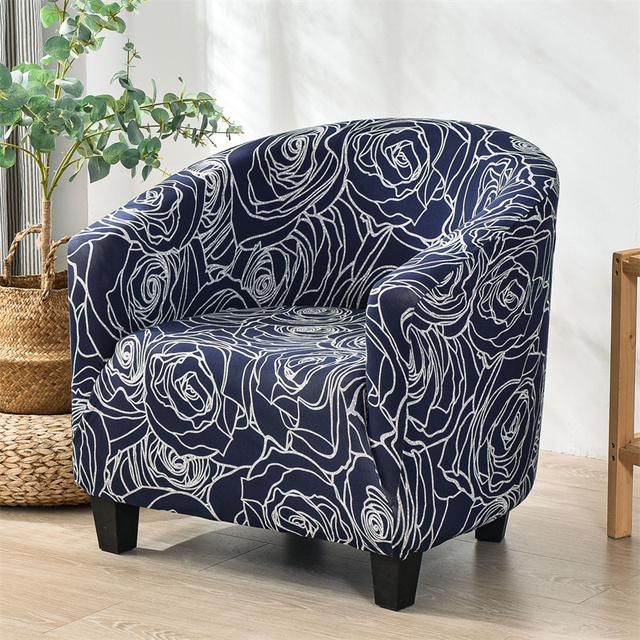 Чехол на кресло для ванны с цветочным рисунком, чехол для одноместного дивана из спандекса, Чехлы для дивана в богемном стиле, эластичные чехлы для отеля, гостиной