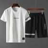 Men's Short Sleeve Crewneck T-shirt Suit Youth Loose Sports Travel Suit