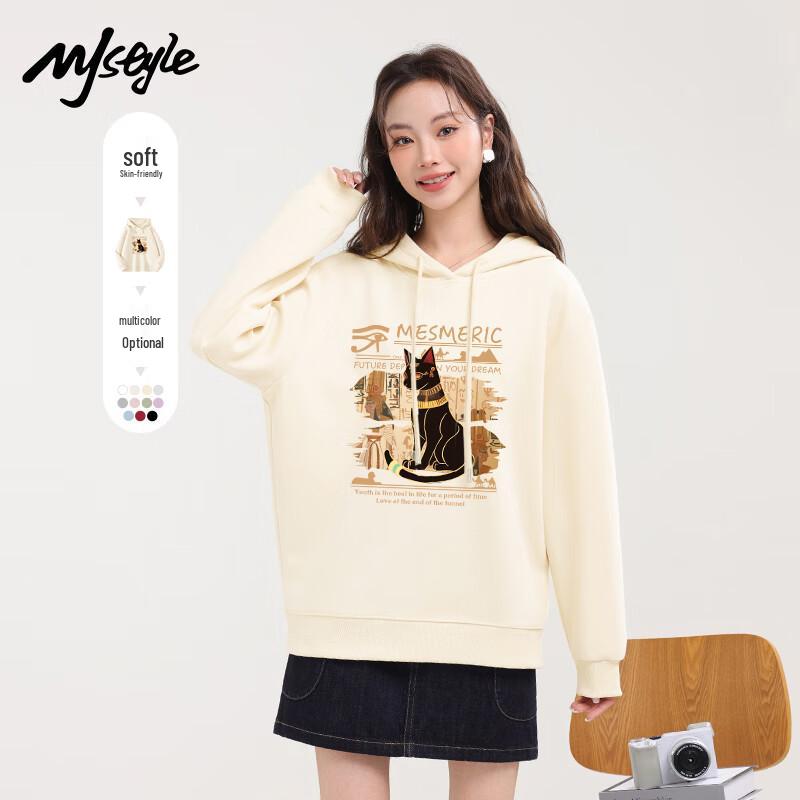 MJ STYLE Women's Milk Silk Hooded Sweatshirt