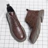 Формальная кожаная дизайнерская роскошная деловая офисная обувь для мужчин, модные повседневные ботинки челси, ретро-ботинки на щиколотке
