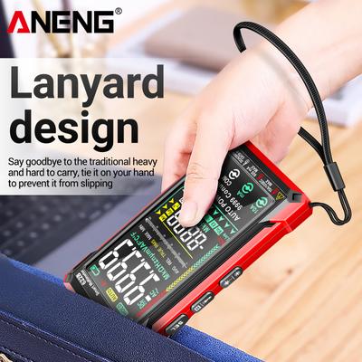 Цифровой мультиметр ANENG, тестер Smart Touch с автоматическим выбором диапазона, 9999 отсчетов, перезаряжаемый, противосгорающий, Ом