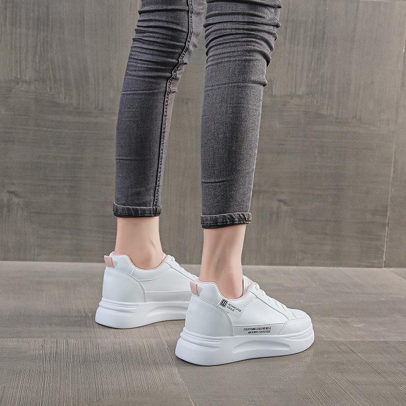 Модные женские кроссовки на платформе, спортивная обувь, летние белые кроссовки на толстой подошве, повседневная обувь из вулканизированной ткани, теннисная женская обувь Basket2024