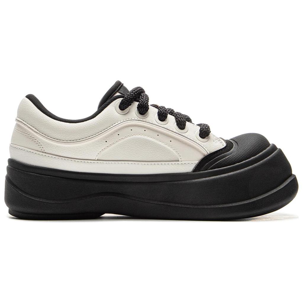 Li Ning Honey Низкие Скейтбордические Кроссовки Женские Белые Черные AGCV096-2
