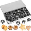 30Pcs Stainless Steel Cookie Mold Mini Cookie Cutters Set Heart Star Flower Geometric Shape Cookie Cutters Cake Mold Baking Tool