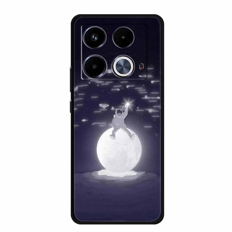 For Infinix Note 40 Case X6853 Space Soft Silicone TPU Astronaut Back Cover Phone Cases For Infinix Note 40 Pro 5G 4G Coque Para