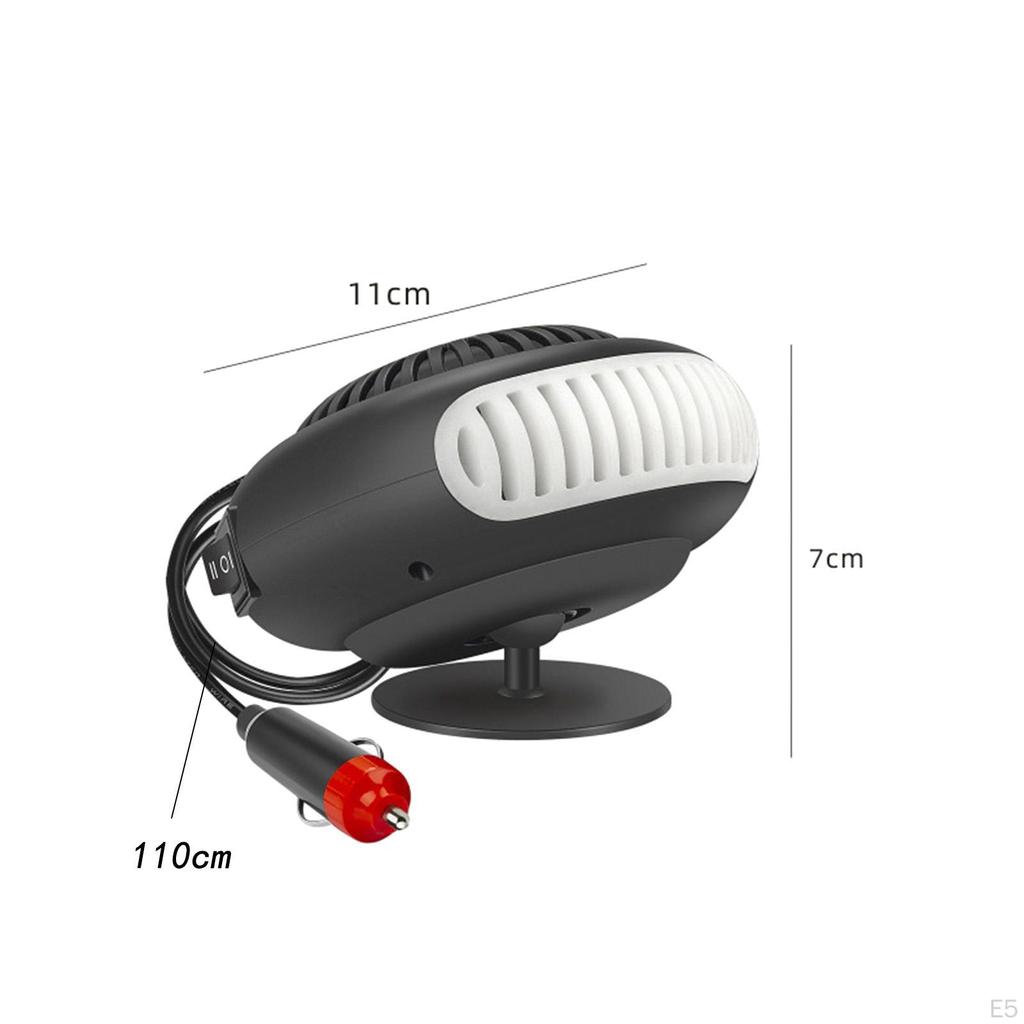 Car Fan Heater Windscreen Defogger Degree Rotatable Defrosting
