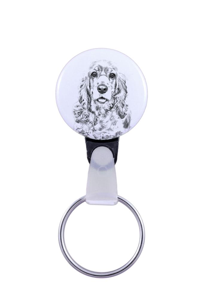 American Cocker Spaniel, Merry Cocker - Keychain with a Dog Portrait, Pendant with the Brand's Own Art-Dog Graphics