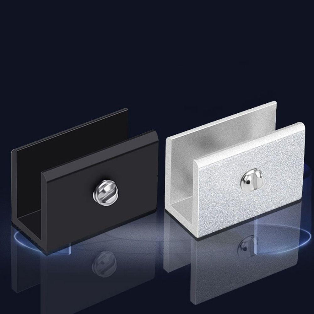 Кронштейн Держатель Стеклянной Полки Алюминиевый Сплав Безрамные Кронштейны Креативный Зажим для Стеклянной Двери Ванная