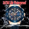 Men's Waterproof Luminous Calendar Chronograph Six Pin Silicone Strap Quartz Business Sports Watch