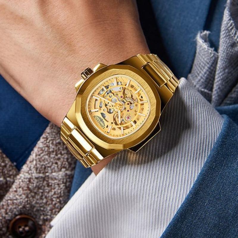 LONGLUX Nautilus Men's Mechanical Watches Automatic Business Watch Wristwatch Trend Fashion Luminous Men's Watches