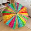 1 шт. красочный зонт с узором в виде кругов, автоматическое открытие и закрытие, зонт высокого качества, идеальный подарок для нее 251