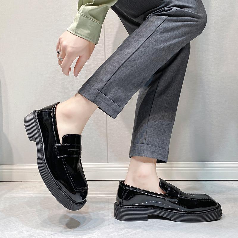 Мужские мокасины в британском стиле, новые, в стиле колледжа, ретро, с одной педалью, ленивые, маленькие кожаные туфли 2017-T