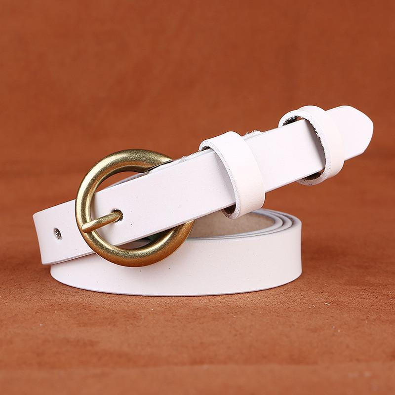 Womens Fashion Leather Belt With Simple Design And Metal Pin Closure For Office And Daily Use
