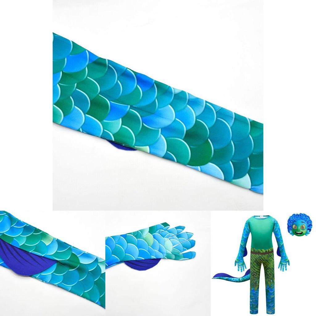 Очаровательный детский комбинезон Луки с маской и перчатками для яркого Хэллоуинского наряда