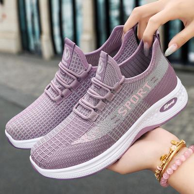 Женские новые дышащие повседневные кроссовки--Легкие и прохладные сетчатые дышащие мягкая подошва модные и универсальные поддержка свода стопы не утомляют ноги