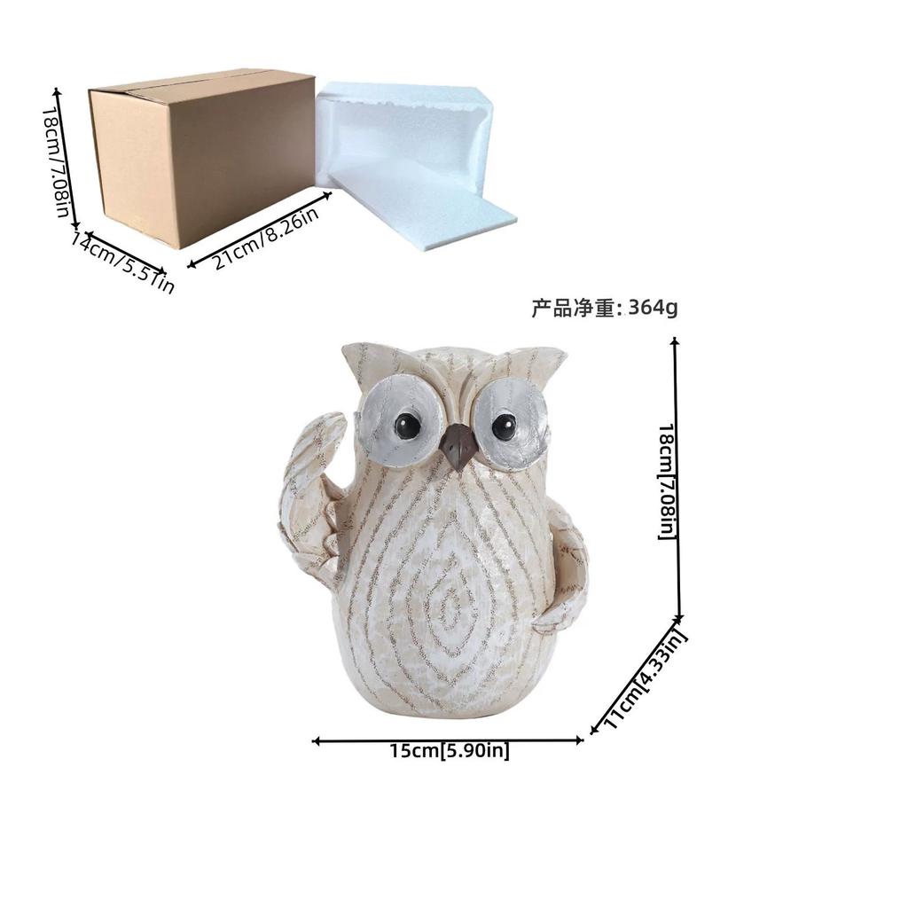 Привет Сова Креативная Декоративная Птица Смола Скульптура Статуэтка Животного Домашний Входной Шкаф Произведение Искусства Настольное Украшение Коллекционное