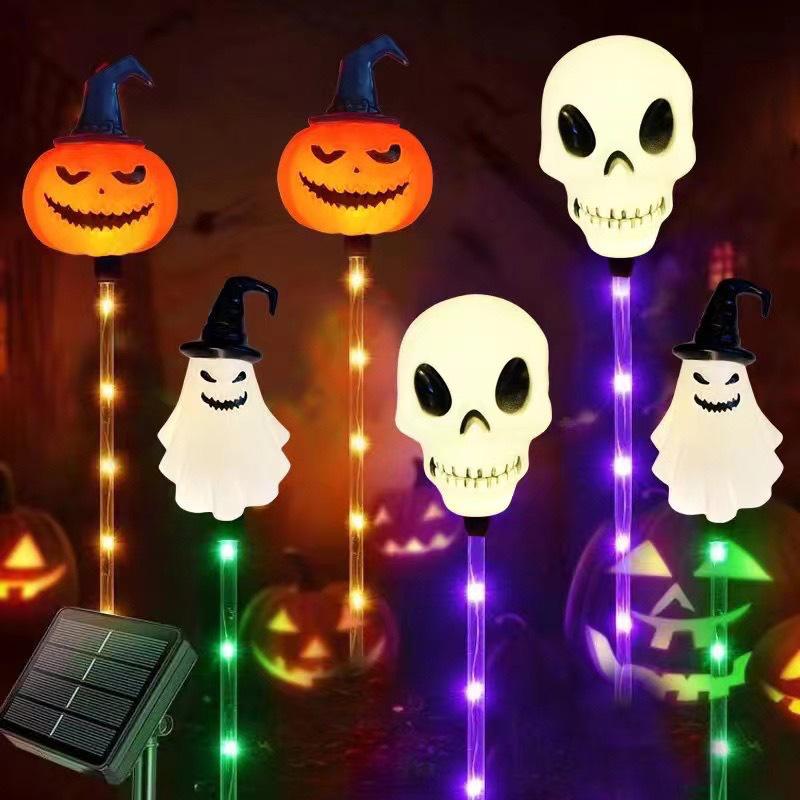 Solar LED Halloween Pumpkin Lantern for Outdoor Garden - Waterproof Decoration