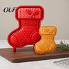 Festive Pastry Stampers Christmas Cookie Cutter, Push Type Integrated Baking Mold, Plastic Molds for Kids Clay Decorating Tool Holiday Kitchen