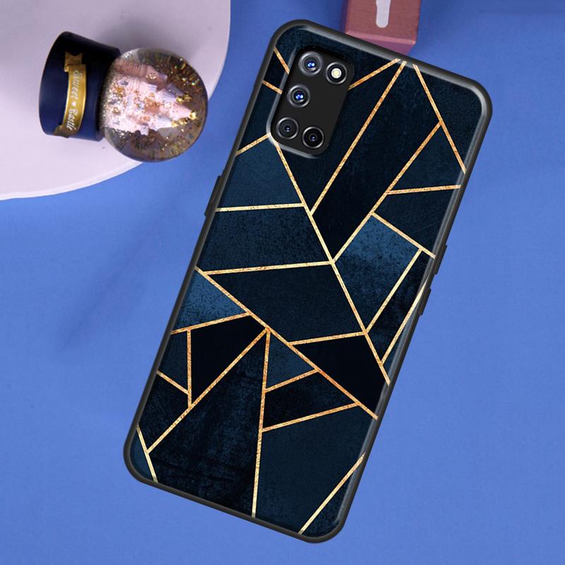 Роскошный чехол для телефона с золотой фольгой для Oppo A78 A18 A98 A40 A60 A80 A16 A76 A96 A91 A15 A17 A74 A94 A54 A57S A38 A58