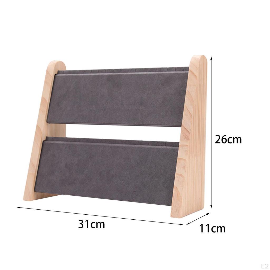 Деревянный держатель для ожерелий, полки для хранения браслетов, органайзер для колец, подставка для ювелирных изделий