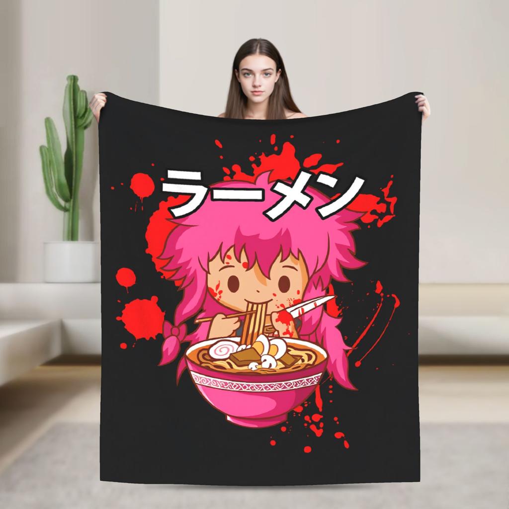 Super Warm Blanket Camping Mirai Nikki Number Twelve Throw Blanket Flannel Bedspread Living Room Street Trend Sofa Bed Cover