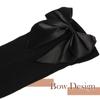 Thigh High Socks Black Bow Thigh High Socks Opaque Bow Stockings Thigh High Stockings Satin Bow Stockings Knee High Stockings With Bows Women Opaque