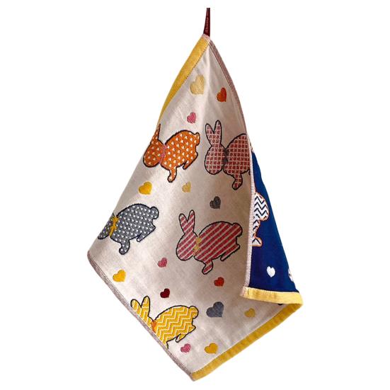 Детское полотенце, мягкое, приятное на ощупь, 4-слойное, удобное, не раздражающее чистку кожи, хлопковое полотенце для лица с различными принтами для детского сада