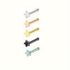 Summer Fashion Nose Stud Piercing Jewelry for Women and Men, Surgical Steel Star & Heart Nose Stud Set