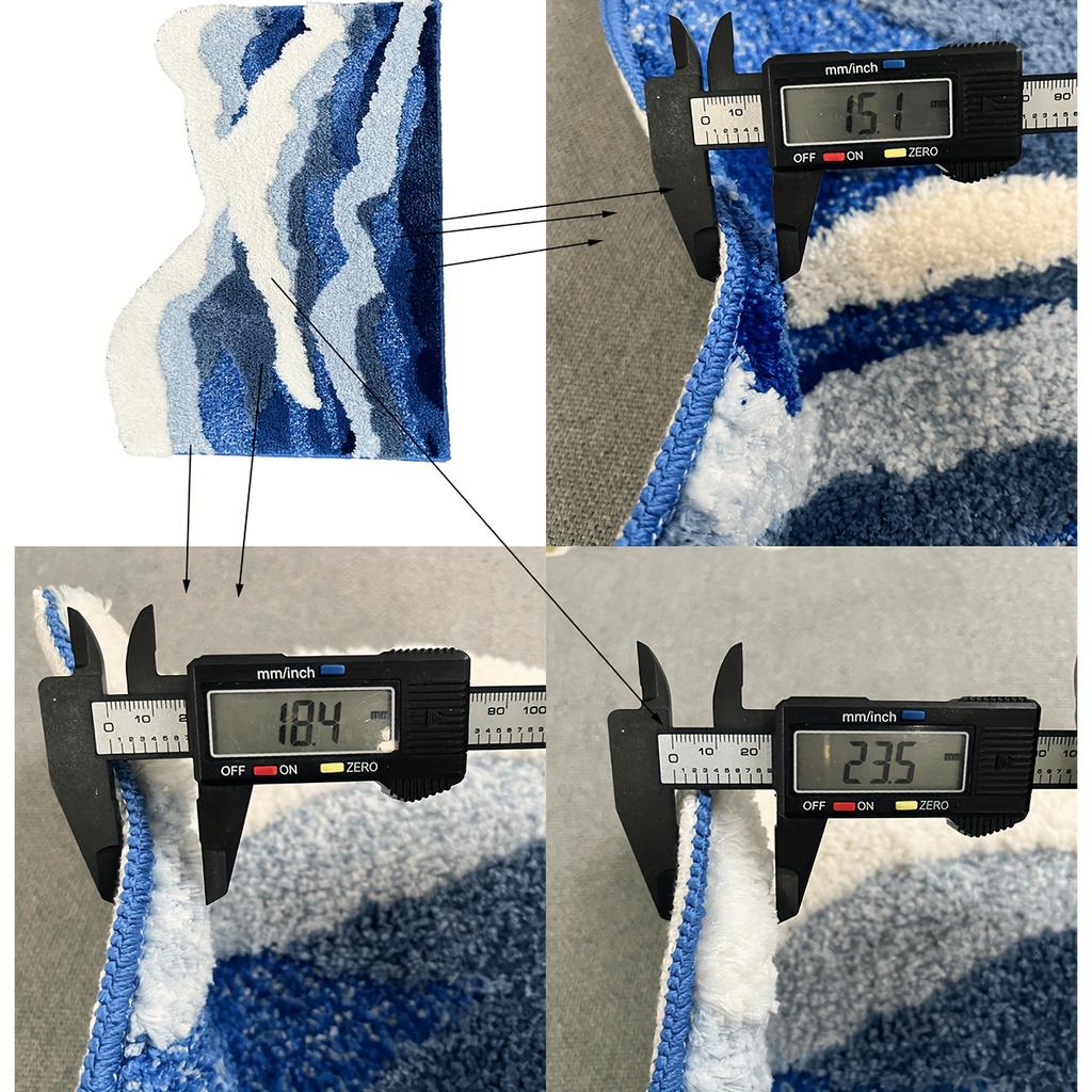 3D Неровный коврик для ванной, Ковер для гостиной с узором волны и облака, Напольный коврик для спальни, Декоративный напольный коврик, Комнатный напольный плюшевый ковер для диванной зоны