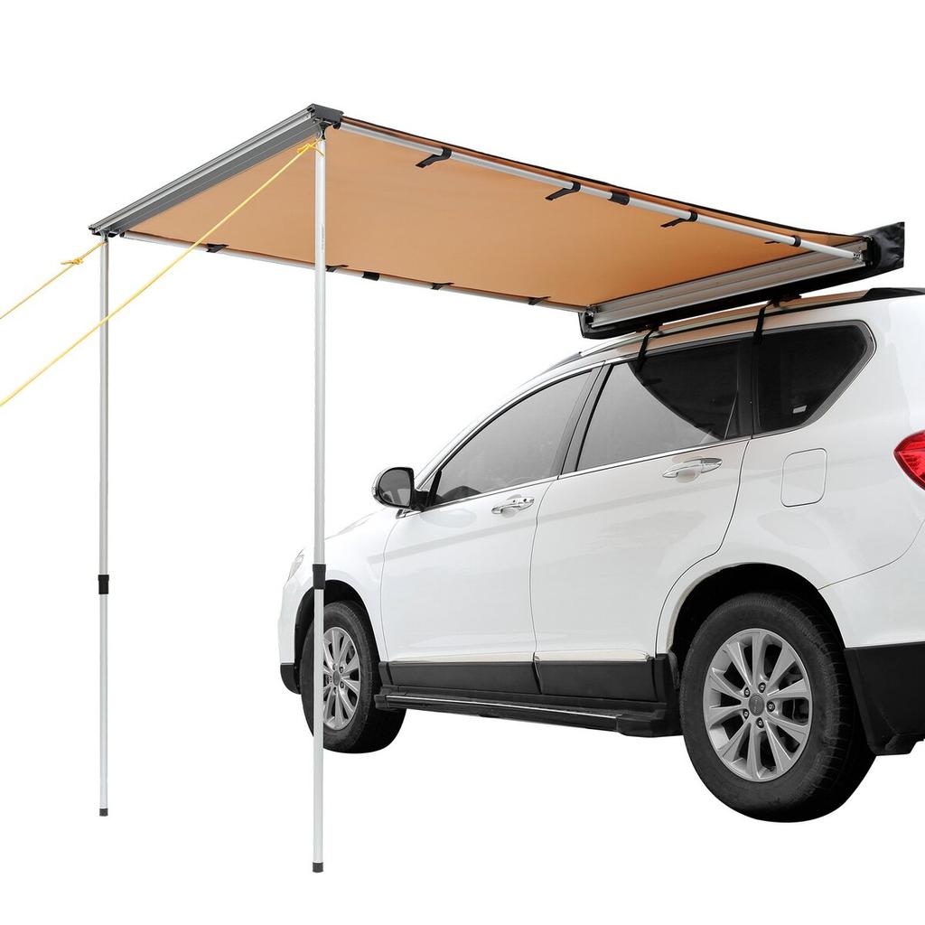 Car Side Awning, Large 6.6' x 8.2' Shade Coverage Vehicle Awning, PU3000mm UV50+ Retractable Car Awning with Waterproof Storage Bag, Height