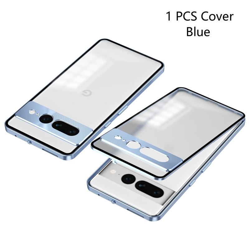 Противоударный чехол для телефона Google Pixel 8 Pro 7 Pro 7A, металлический каркас из алюминиевого сплава + матовая прозрачная акриловая задняя крышка для Pixel 7Pro 8Pro 7A