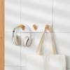 Solid Wood No-Drill Entryway Coat Rack
