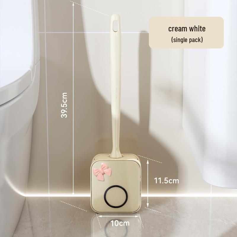 Luxury Wall-Mounted Silicone Toilet Brush Set - No Dead Angle Design