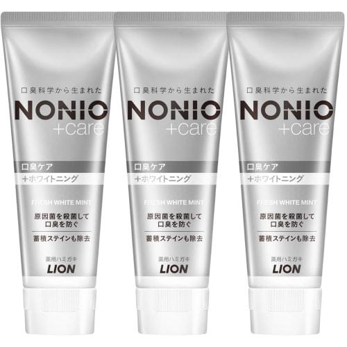 Bulk Purchase: Lion Nonio Plus Whitening Toothpaste, 130g X 3 Bottles