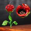 Handcrafted Metal Rose Burner Sturdy Aromatherapy Burner Rose Ornament Incense Holder  Dining Room