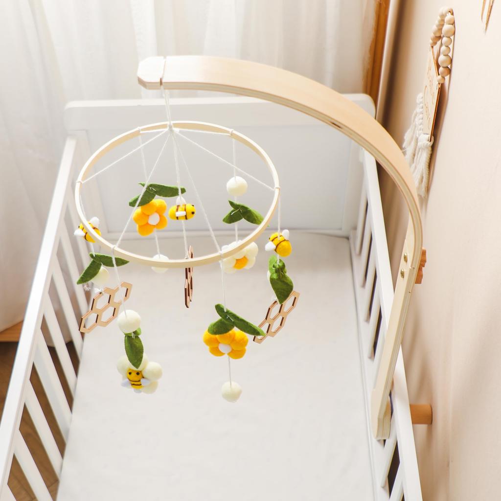 Сделать кровать Merry Arm деревянный неокрашенный простой в установке кронштейн для кровати для спальных принадлежностей детская игрушка подарок для ребенка новорожденный ребенок обучающее постельное белье давайте