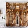 3D Библиотека Занавеска для душа, Винтажный книжный шкаф Книги Готика Магия Полиэстер Принтованная ткань Ванная комната Декоративные аксессуары для ванны