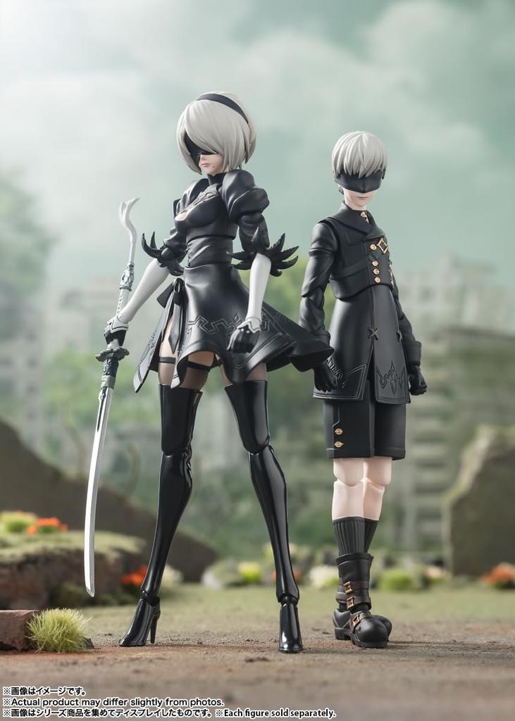 TAMASHII NATIONS 2B 150 мм окрашенная подвижная фигурка SHFiguarts "NieRAutomata Ver1.1a" (NieRAutomata Вер1.1a) приблизительно. ПВХ и АБС