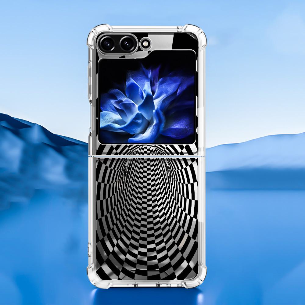 Чехол для телефона Samsung Galaxy Z Flip 5 Butterfly Lace 2-в-1 с материалом TPU+PC