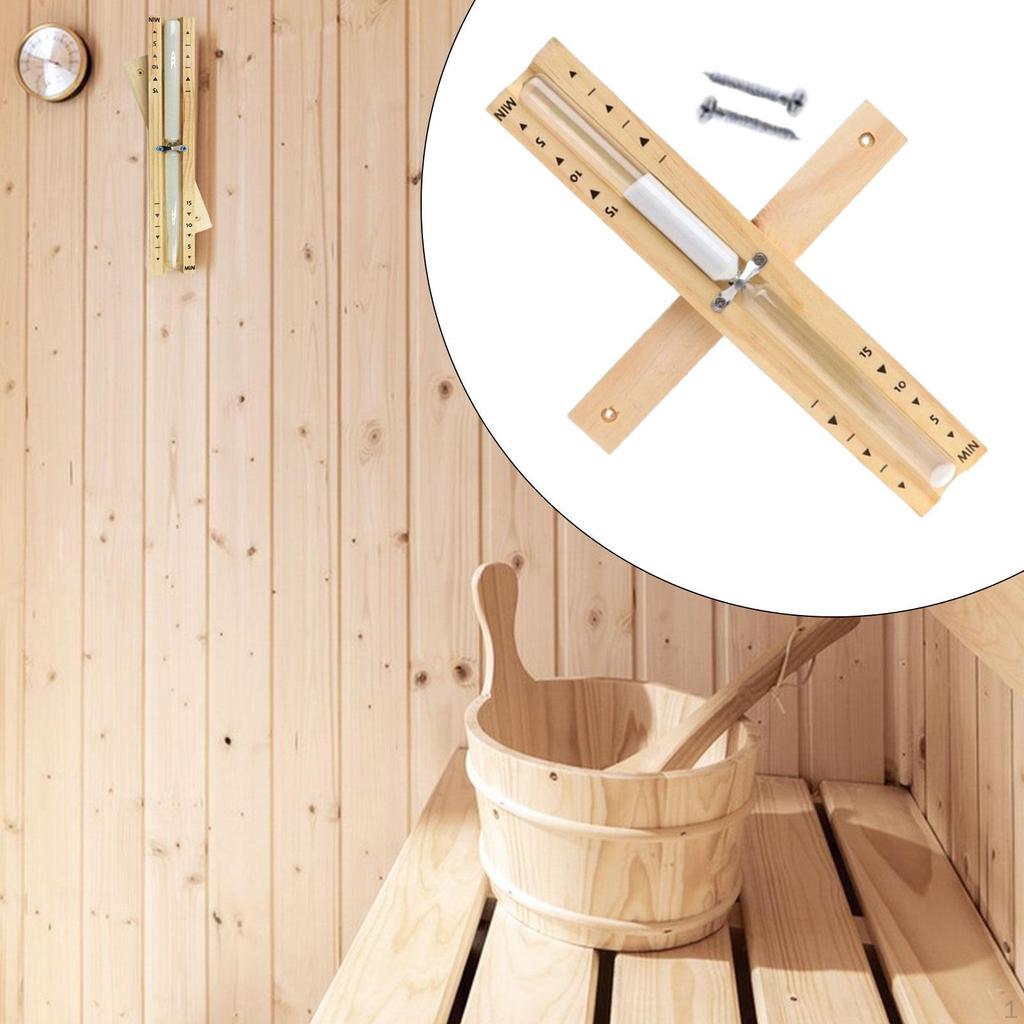 Sauna 15 Minutes Hourglass Sand Timer Accurate Time Management Min Heat Resistant Rotating
