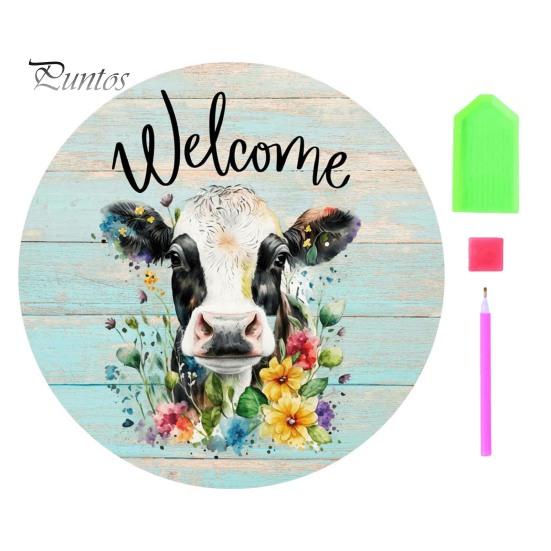 1 комплект, комплект для рисования животных из искусственного алмаза, красочный цветок, узор коровы, сделай сам, стразы, вышивка крестиком, рисунок, украшение для дома, искусство из искусственного алмаза