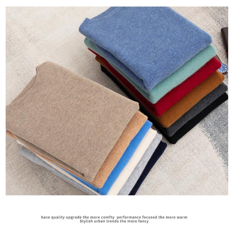 Мужской свитер из кашемировой шерсти с короткими рукавами на осень и зиму