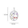 Sterling Silver Chakra Pendant: Multi-Gemstone Healing Jewelry