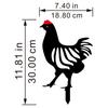 Metal Chicken Garden Decor for Outside Metal Chicken Yard Art, Decorative Garden Stakes Chicken Gifts for Chicken Lovers, Patio/Lawn Decorations, 2PCS